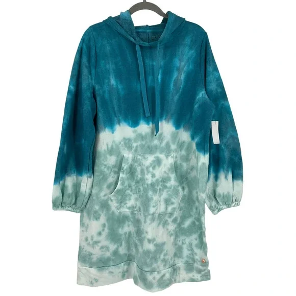 Livi Lane Bryant Hoodie Sweatshirt Tie Dye Blue/Green Size 18/20 NWT - Picture 7 of 7